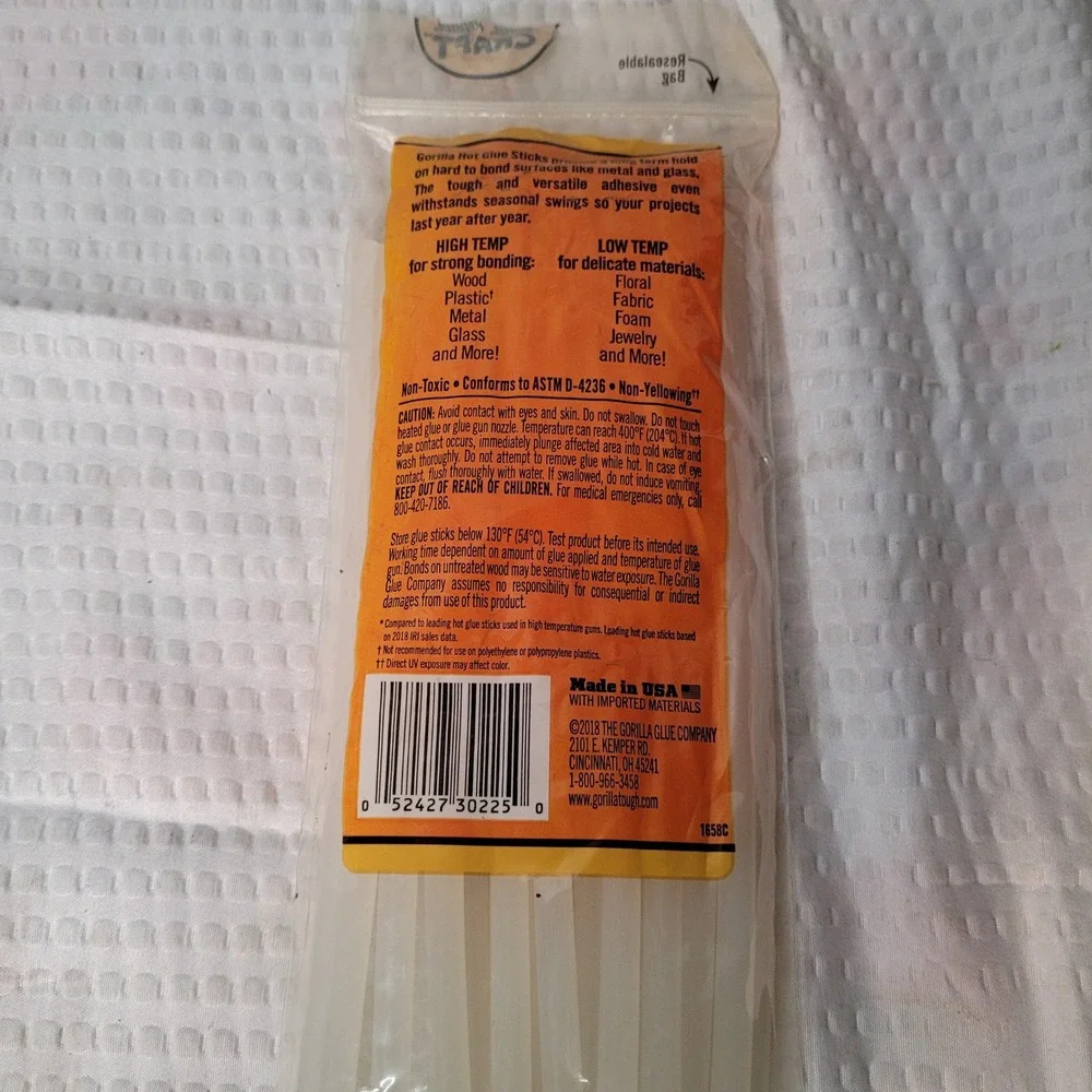 Gorilla All-Temperature Hot Glue Sticks‎ Mini Size 8 Inch 25 Count